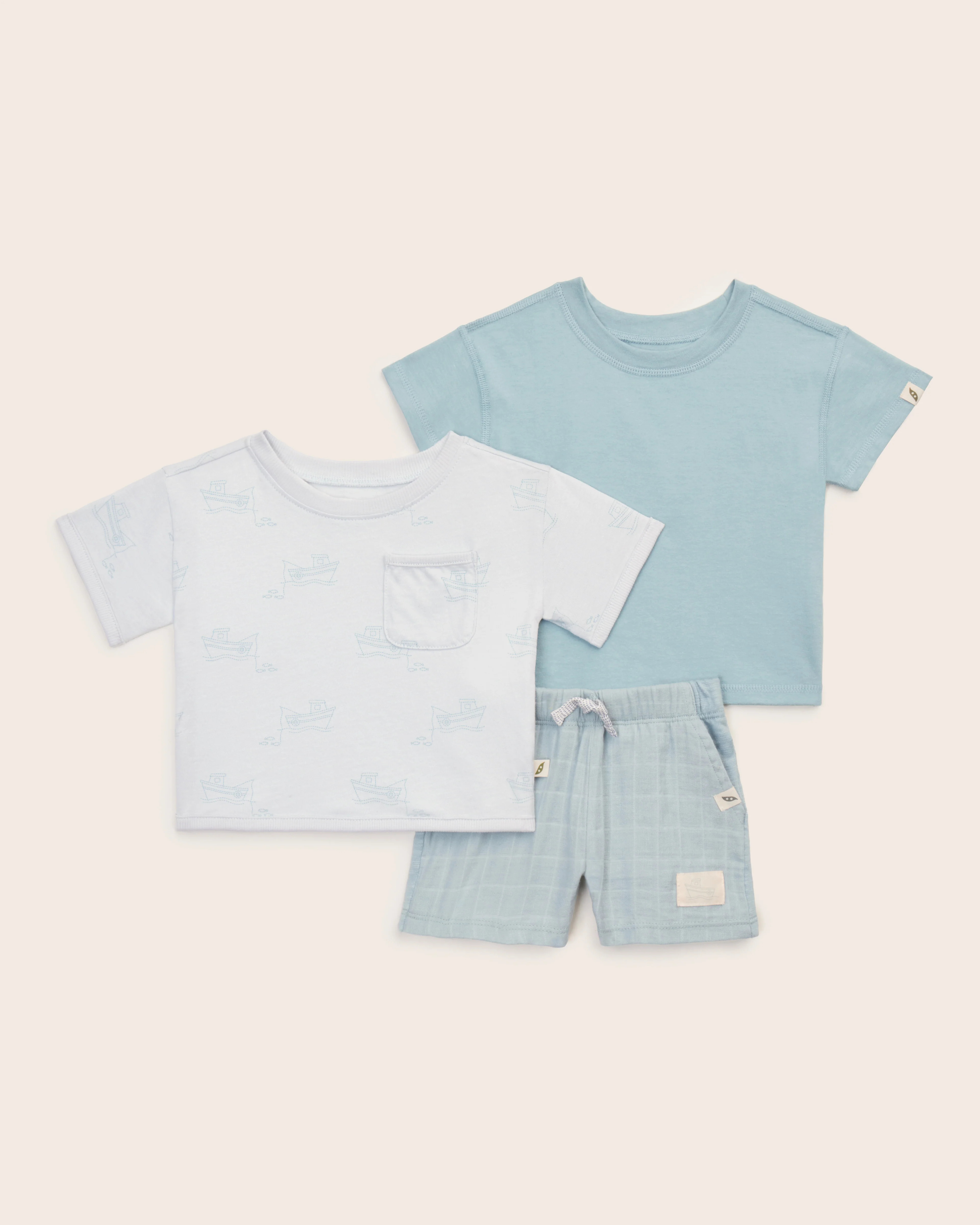 3-Piece Organic Cotton Sunny Days Set | easy-peasy