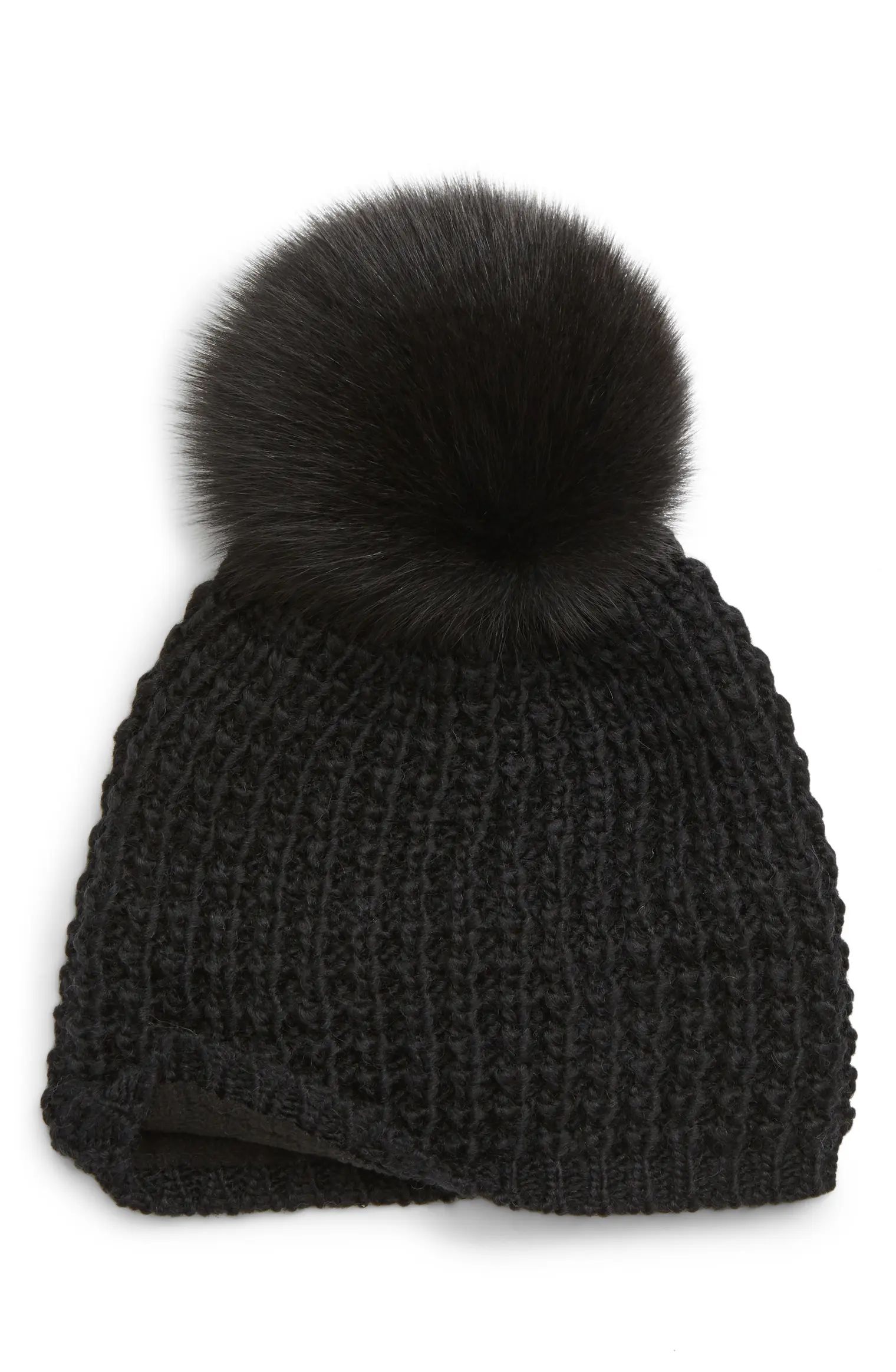 Genuine Fox Pompom Hat | Nordstrom