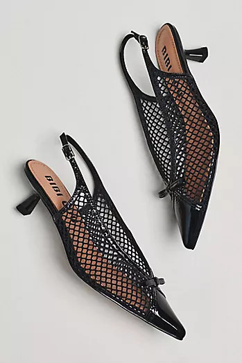 Bibi Lou Mesh T-Strap Heels | Anthropologie (US)