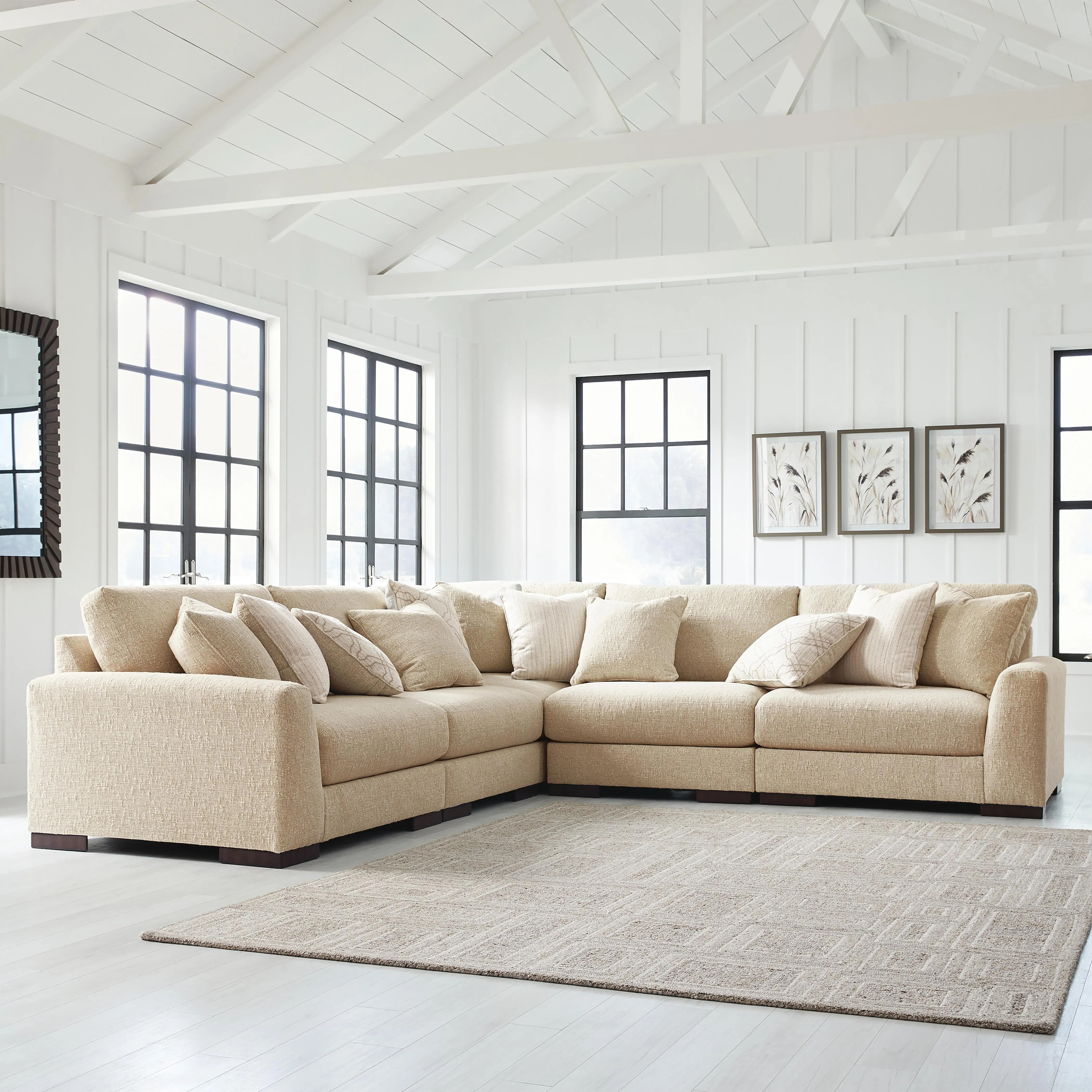 Cavella 5-Piece Next-Gen Nuvella\u2122 Performance Fabric Modular Sectional | Ashley