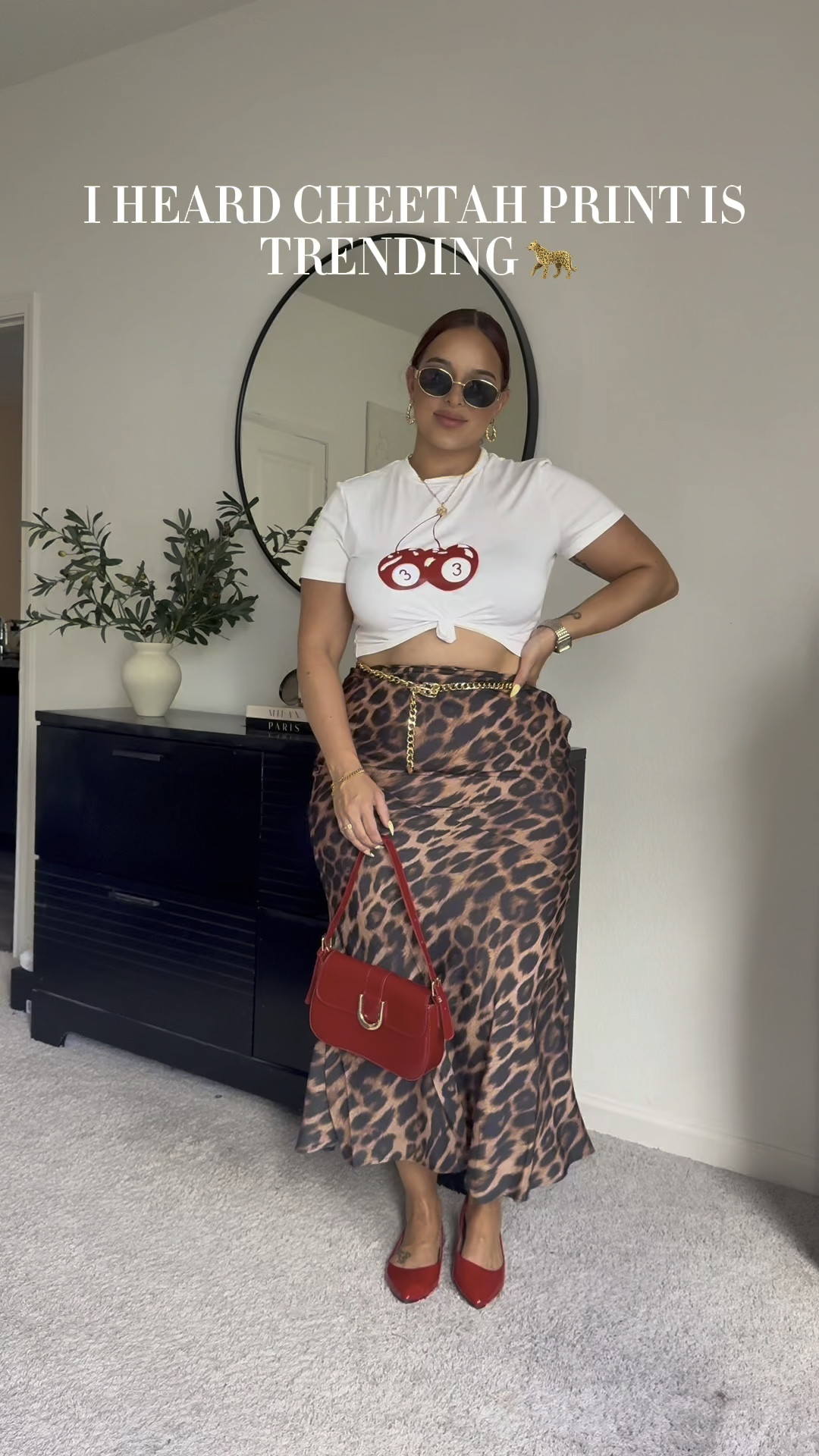Cheetah skirt: L (NO stretch) | crop top: XL | cheetah dress: XL | button down top: XL | cheetah dress: XL | black shorts: 33

#LTKmidsize #LTKVideo #LTKstyletip