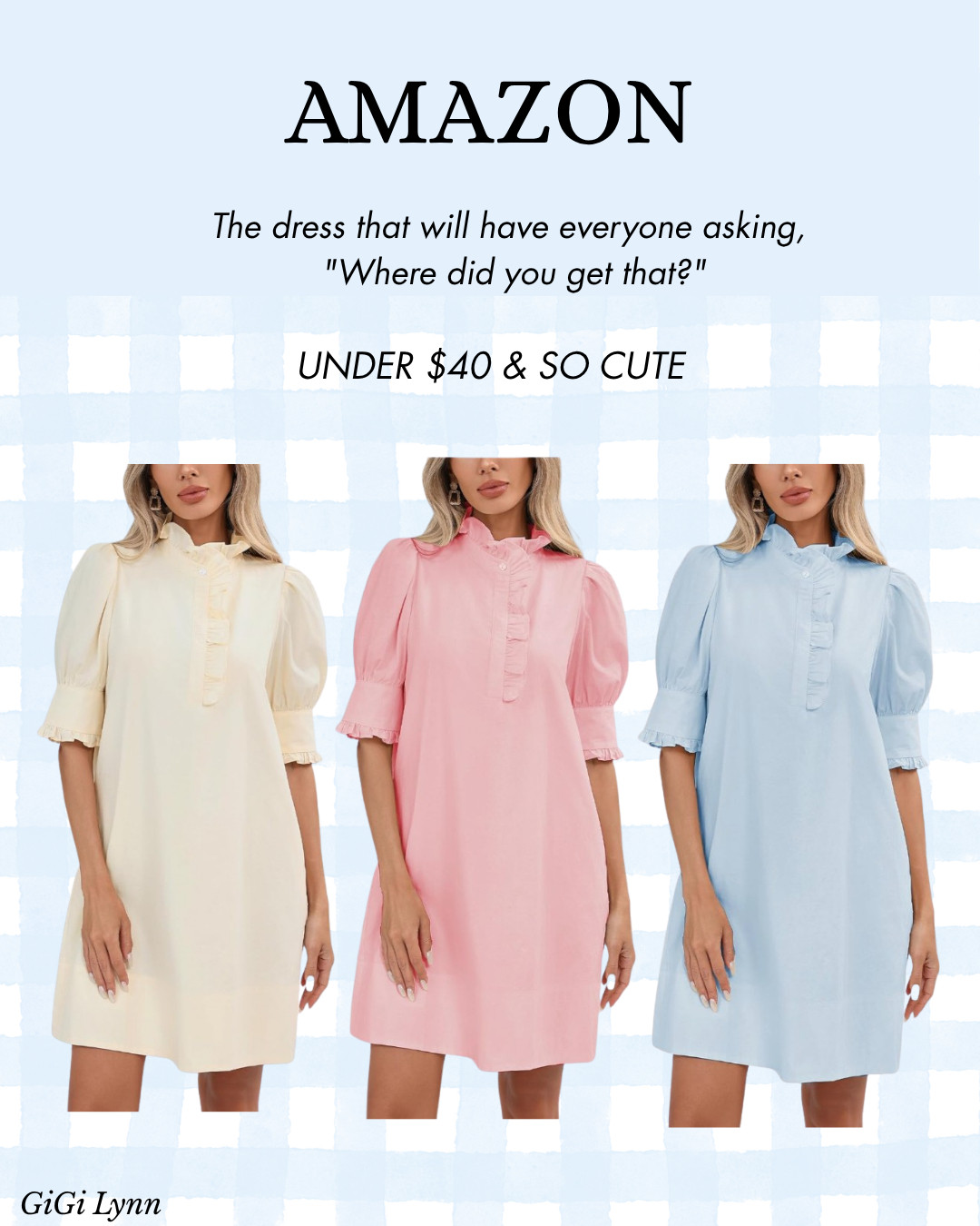 ✨ Amazon Fashion Find Alert! ✨

If you're searching for the perfect summer dress that is cute, comfortable, flattering, and budget-friendly, this YEXPINE Women's Puff Sleeve Summer Dress checks every box. Featuring a feminine ruffle collar, trendy puff sleeves, a flattering A-line silhouette, and everyone's favorite feature—POCKETS—this is the throw-on-and-go dress you'll wear all season long.

Whether you're heading to brunch, church, teacher meetings, family photos, vacation, shopping, or date night, this versatile mini dress can easily be dressed up with wedges or kept casual with sandals and sneakers.

☀️ Why shoppers are loving it:
✔️ Flattering A-line fit
✔️ Lightweight summer fabric
✔️ Trendy puff sleeves
✔️ Functional pockets
✔️ Easy everyday style
✔️ Perfect for teachers, moms, and busy women

This affordable Amazon dress looks much more expensive than it is and is quickly becoming a summer wardrobe favorite. If you're looking for a comfortable summer dress that earns compliments everywhere you go, add this one to your cart!

🛍️ Save this post for your next Amazon fashion haul!

#AmazonFashion #SummerDress #AmazonFinds #TeacherStyle #AffordableFashion #PuffSleeveDress #CasualChic #MomStyle #LTKFashion #SummerOutfits 

 