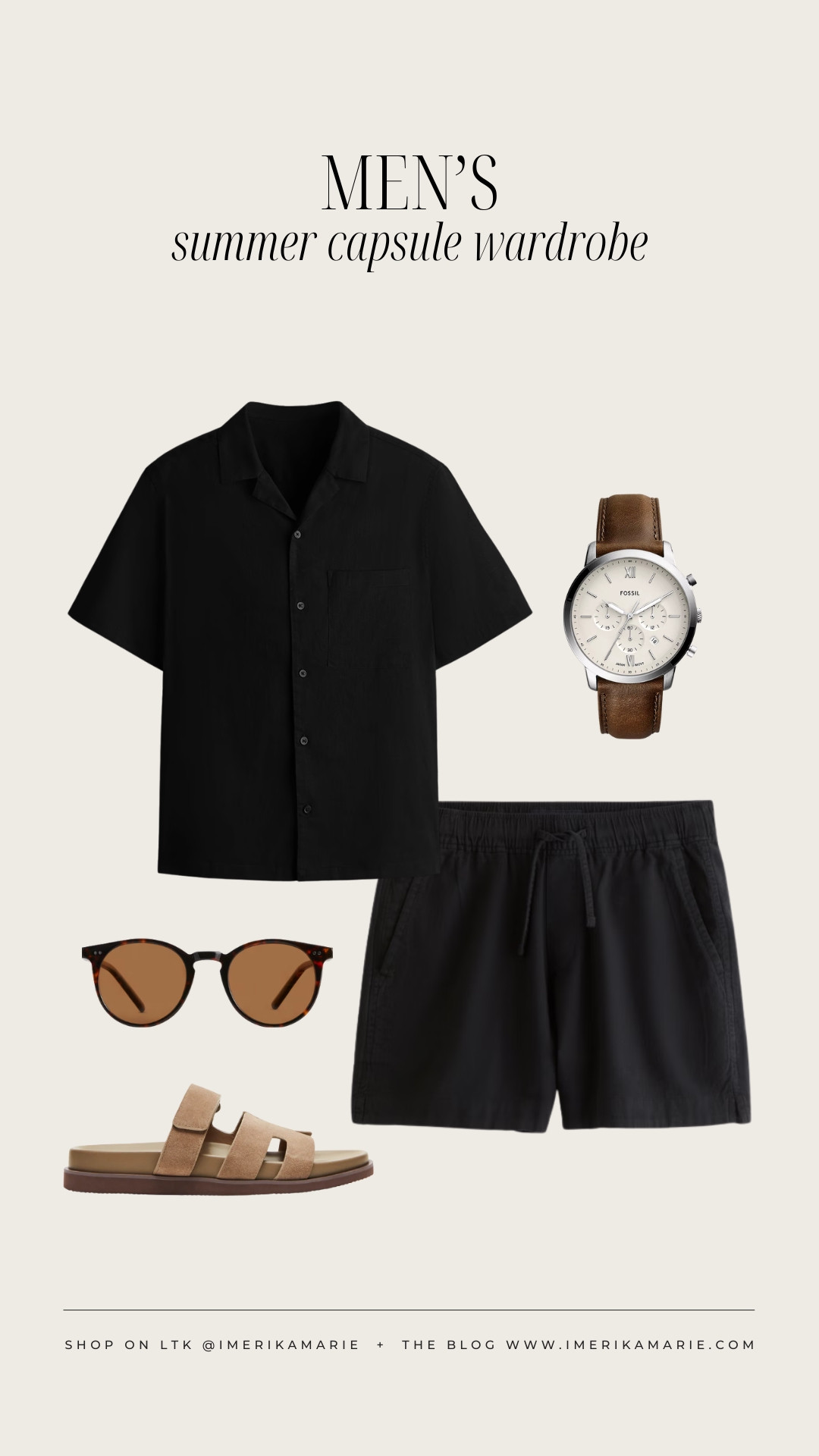 Men's Summer Outfit

black linen shirt, black pull on shorts, sandals

men's outfit. men's summer capsule. men's summer capsule wardrobe.

#LTKootd #LTKSeasonal #LTKMens