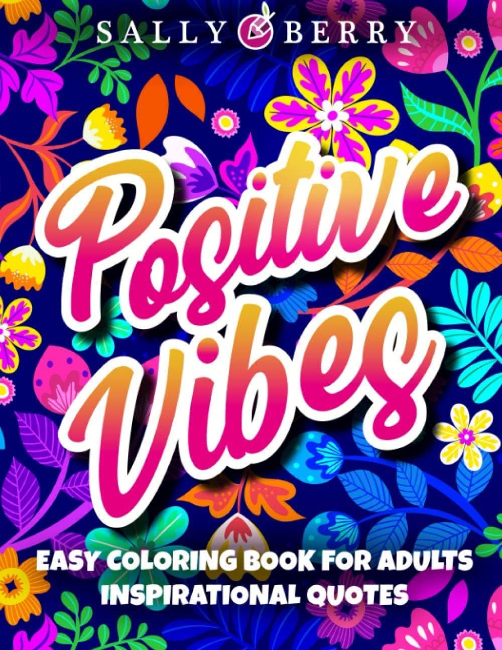 Easy Coloring Book for Adults Inspirational Quotes: Simple Large Print Coloring Pages with Positive  | Amazon (US)