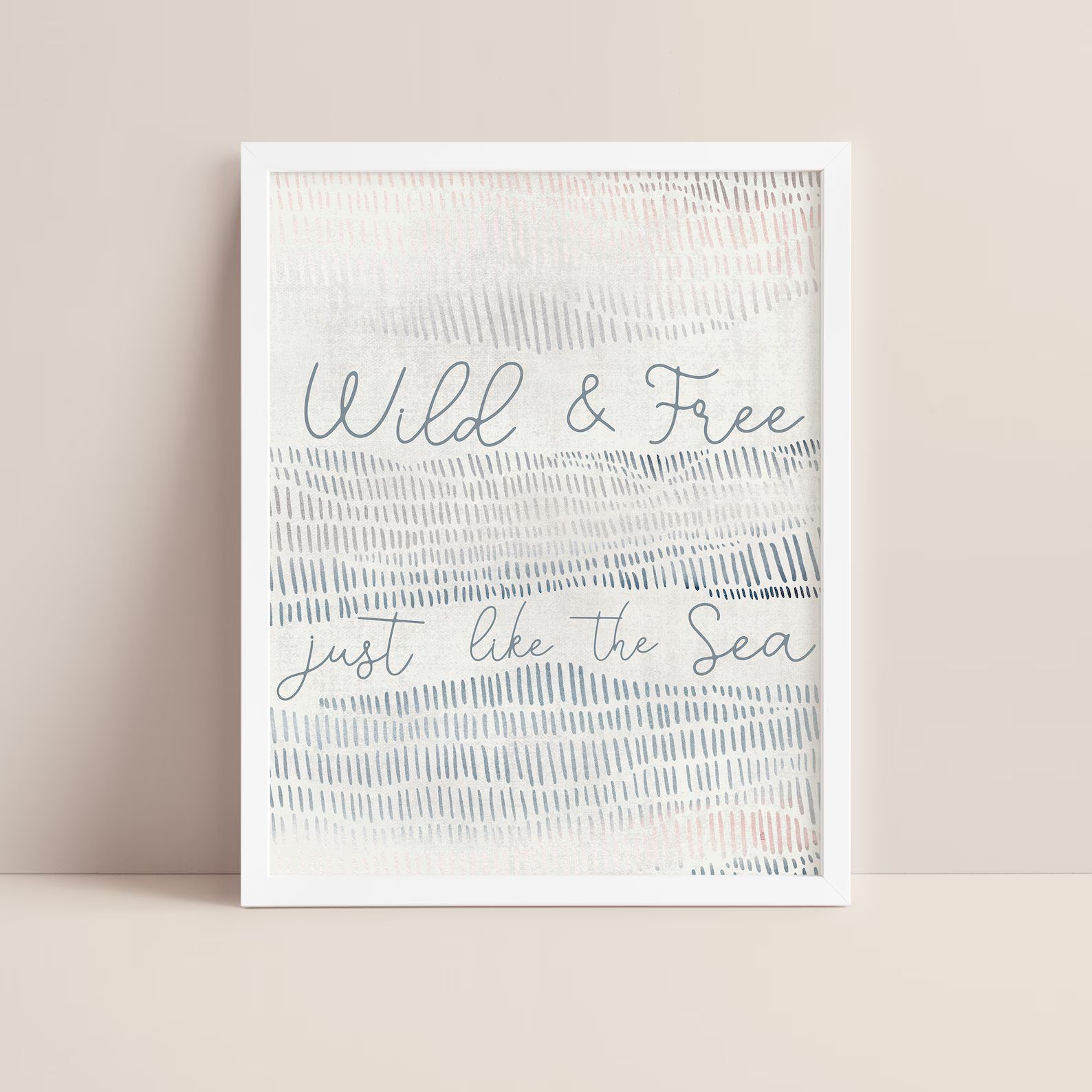 Wild and Free Just Like the Sea Beach Lover Quote Wall Coastal Nursery Art wild and Free Just Lik... | Etsy (US)