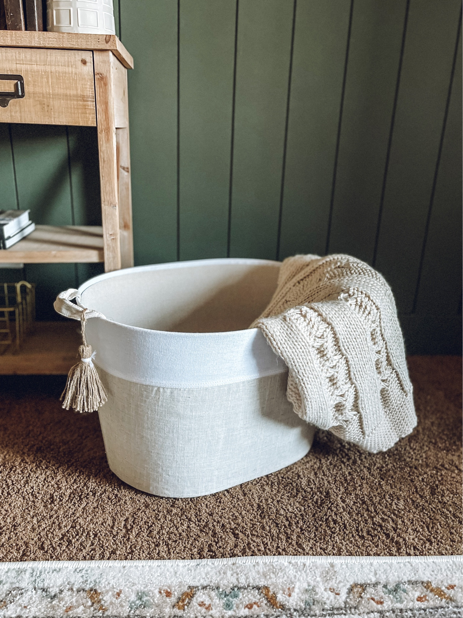 This basket is much larger than most I looked at! It is perfect for stuffed animals, storing extra pillows, or anything light weight.

#LTKhome #LTKFind