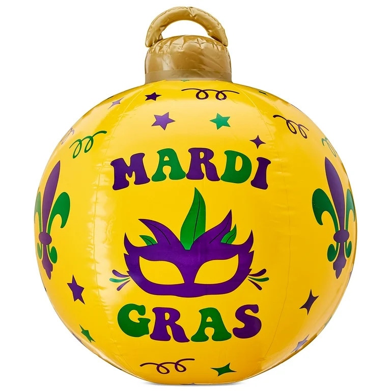 Light Up Jumbo Inflatable Ornament, Yellow, 23", Mardi Gras by Way To Celebrate | Walmart (US)