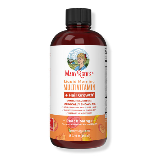 MaryRuth's Liquid Morning Multivitamin + Hair Growth Peach Mango | Ulta