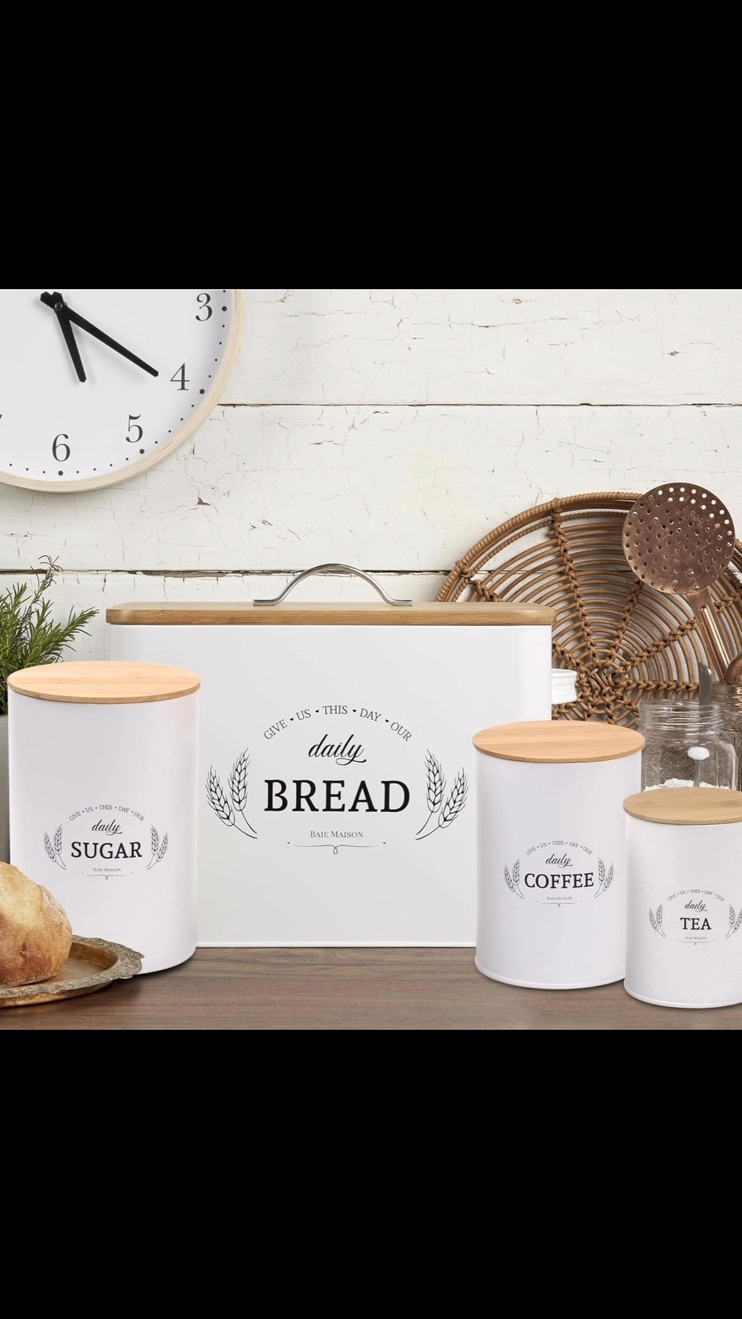 Bread, sugar, tea & coffee 🤍
Simple pieces that make the kitchen feel warm and put together.


#LTKOver40 #LTKSeasonal #LTKHome