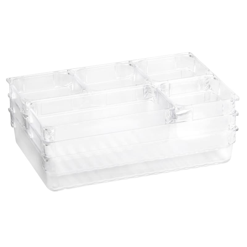 8-Piece Kitchen Drawer Organizer Set, Clear | At Home