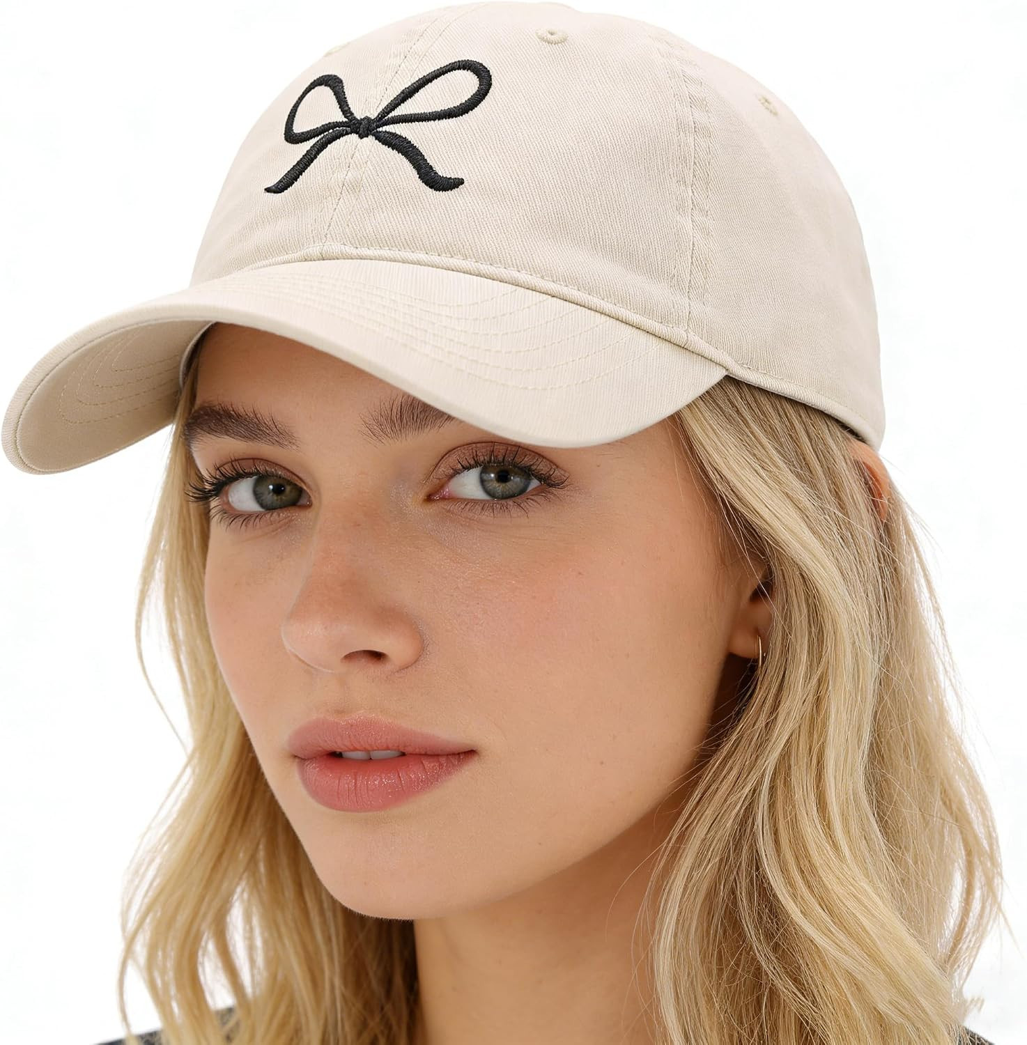 Unisex Bow Embroidery Baseball Cap Adjustable Outdoor Mom Sun Hat | Amazon (US)