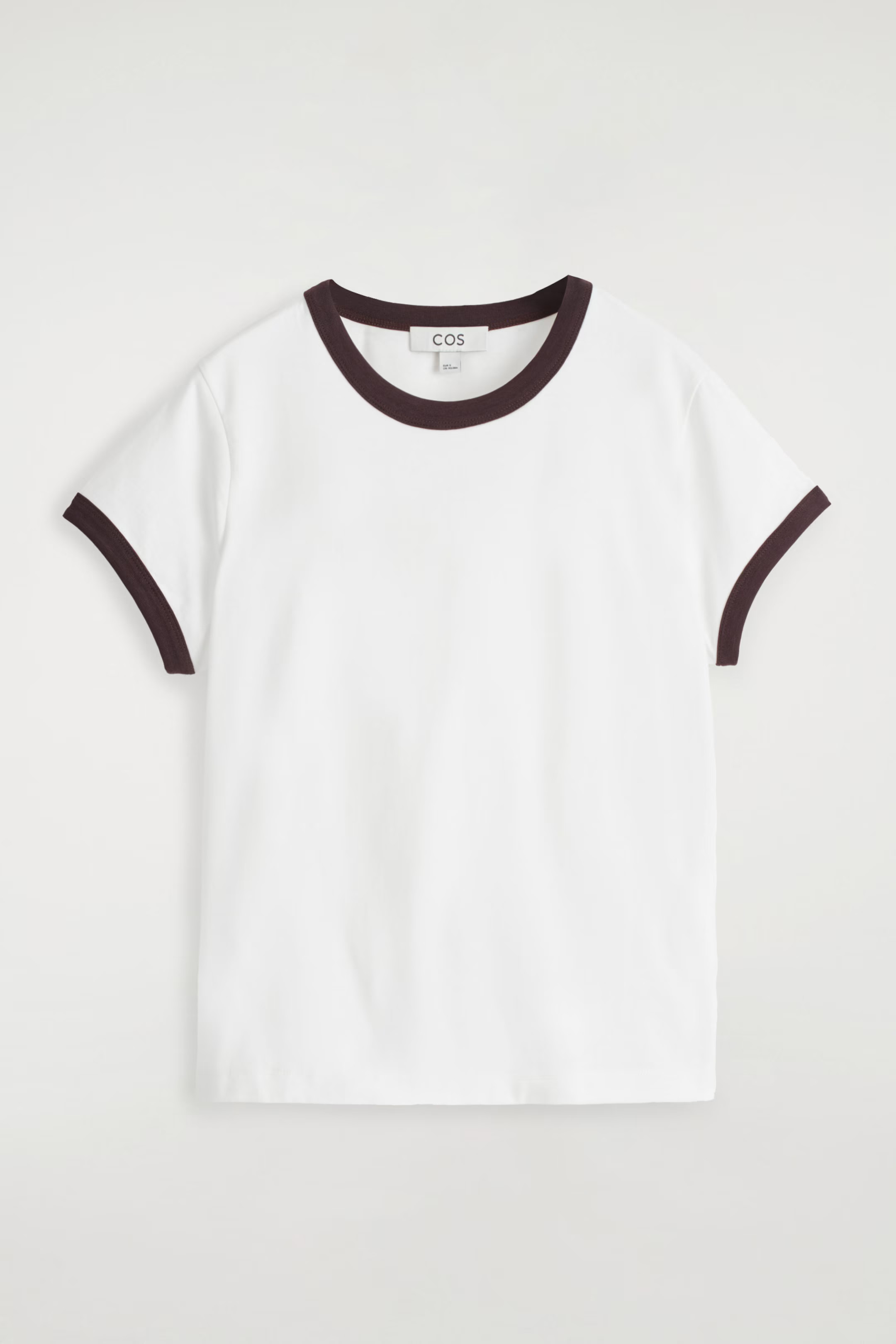 SHRUNKEN RINGER T-SHIRT - WHITE / BLACK | COS | COS (EU)