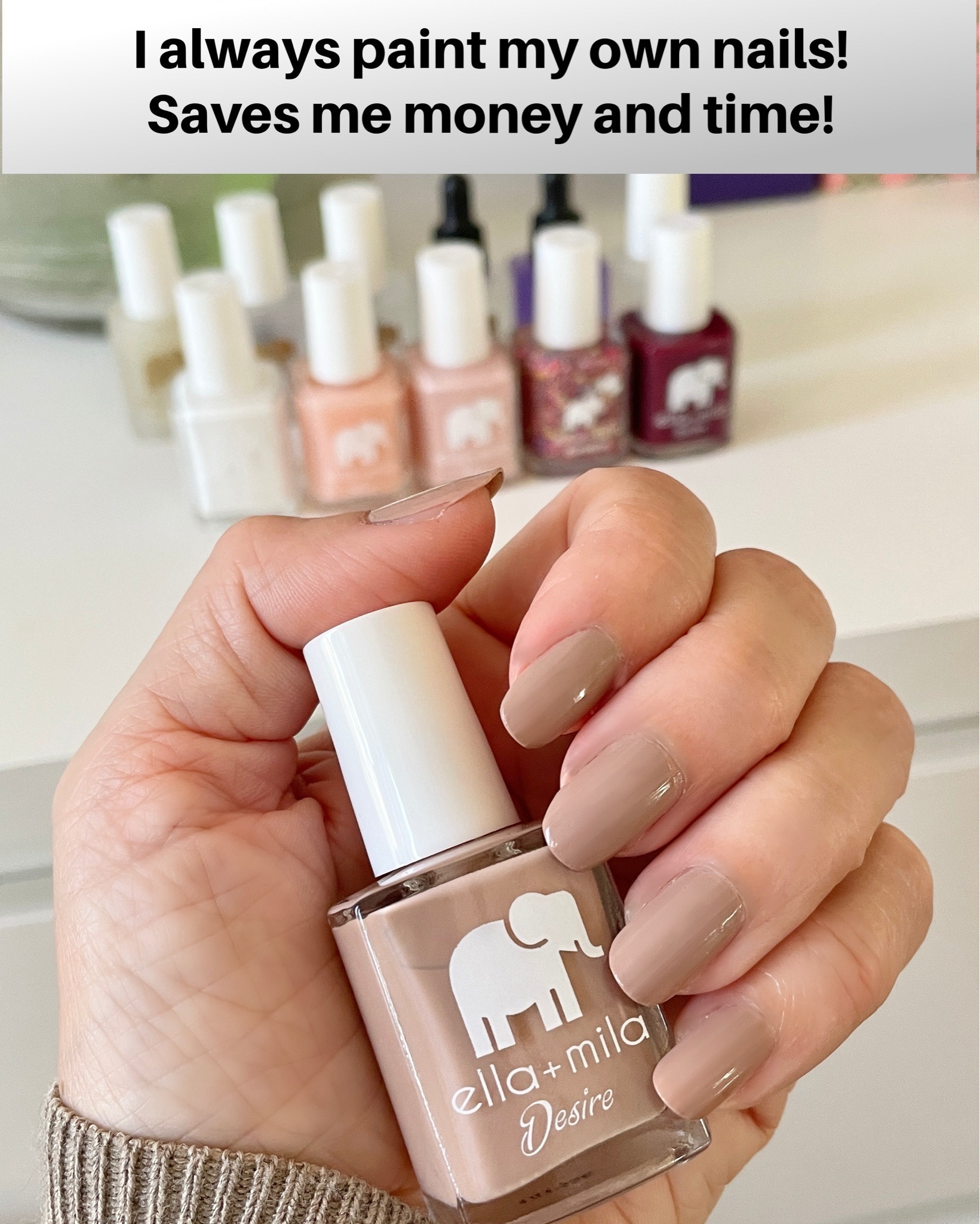 #giftedbyella+mila #ellamilacostco 💅🏼I can not believe how much money women spent to go to the nail salon! I always paint my own nails! Saves me so much money and time! 

Loving the beautiful elegant colors by @ellamila I used here the color “desert suede” (as well as “all about the base” as a base coat and “in a rush” as a top coat). ella+mila is vegan, cruelty-free, 17-free, and made in the USA. 

You can get the ella + mila Must Have Polish Collection and the ella + mila Nail Care Essentials RIGHT NOW ONLY ONLINE @costco 

#LTKHoliday #LTKGiftGuide #LTKselfcare