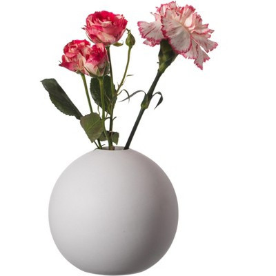 Uniquewise Contemporary White Ceramic Unique Circle Shaped Table Vase Flower Holder | Target
