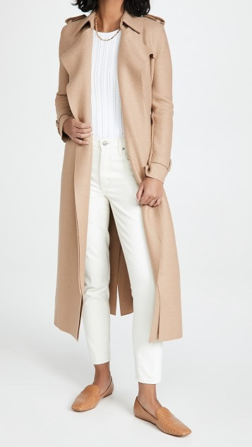 Long Pressed Wool Trench Coat | Shopbop