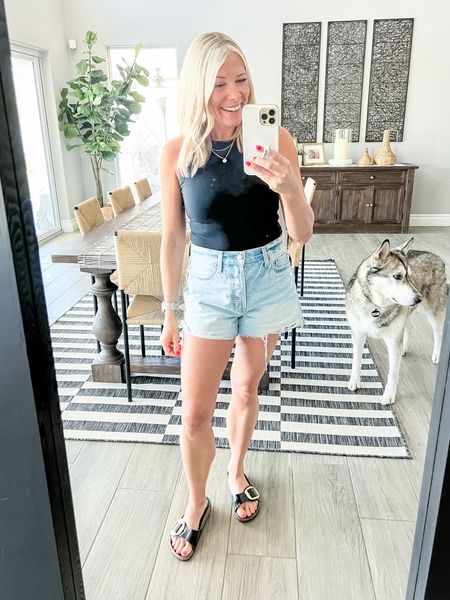Love these light wash denim shorts with a black bodysuit and black Birkenstocks. Size 26 shorts (no need to size up) and small bodysuit. 38 sandals. Jean shorts 


#LTKOver40 #LTKSeasonal #LTKStyleTip