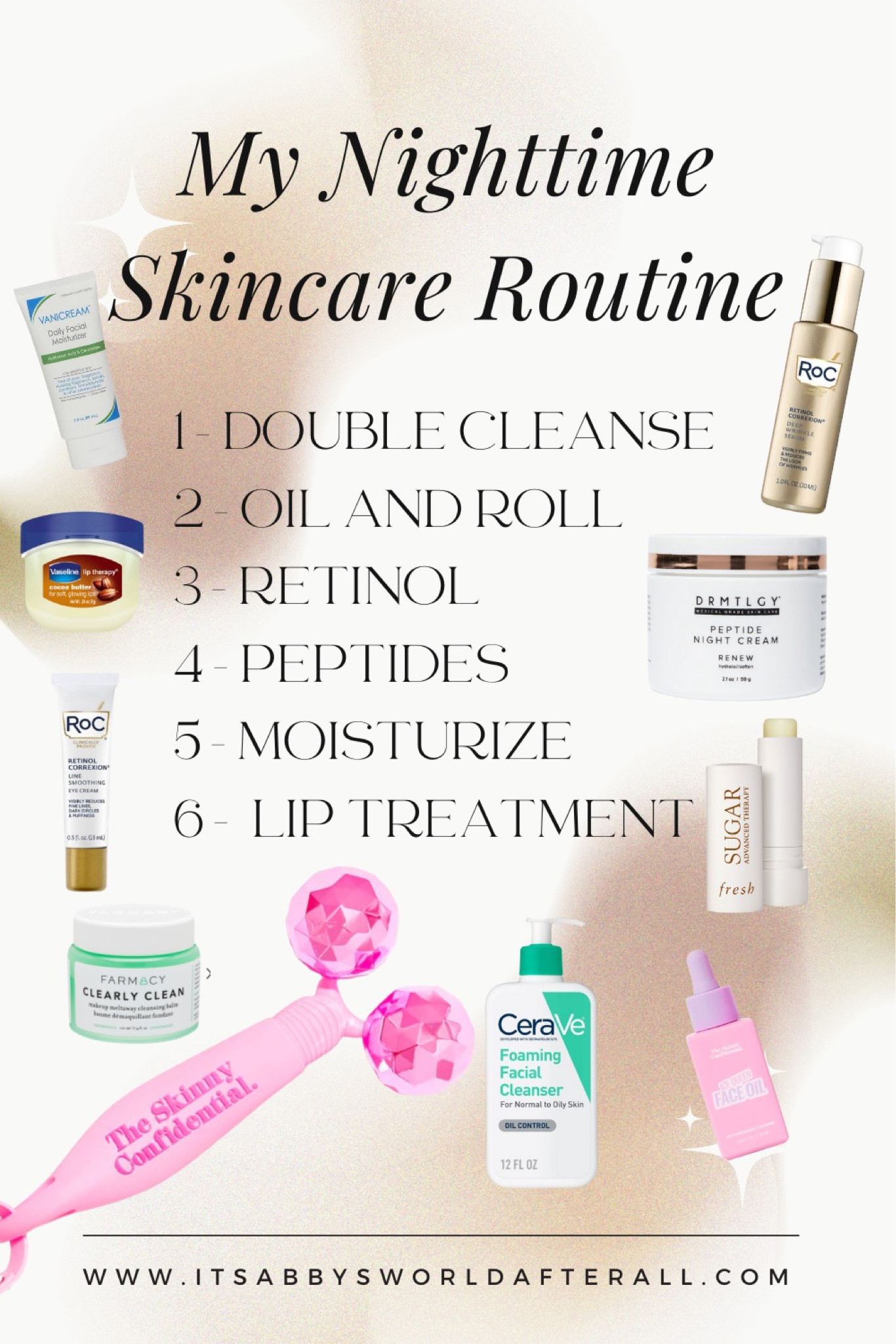 I’m fighting fine lines and wrinkles with this rockstar line-up of amazing skincare. Love my PM Skincare Routine! Skincare also doesn’t have to be super expensive to be hard working and luxurious! 

PM skincare routine, pm skincare routine order, pm skincare, pm skincare routine with retinol, pm skin routine, pm skincare routine retinol, skincare, skincare routine, skincare organization, skincare aesthetic, the skinny confidential, spf, aging skin, fine lines and wrinkles, hydrated skin



#LTKunder100 #LTKunder50 #LTKbeauty