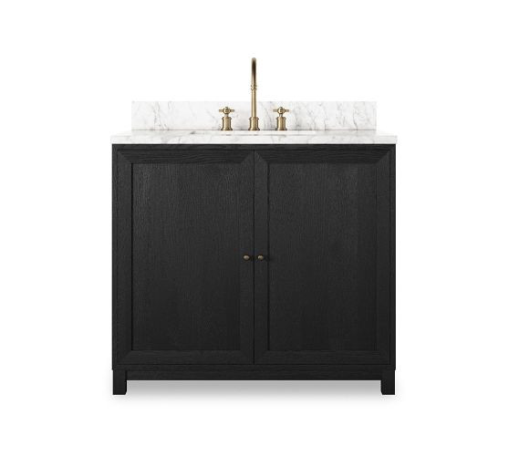 Bryer 36"-48" Marble Top Single Sink Vanity | Pottery Barn (US)