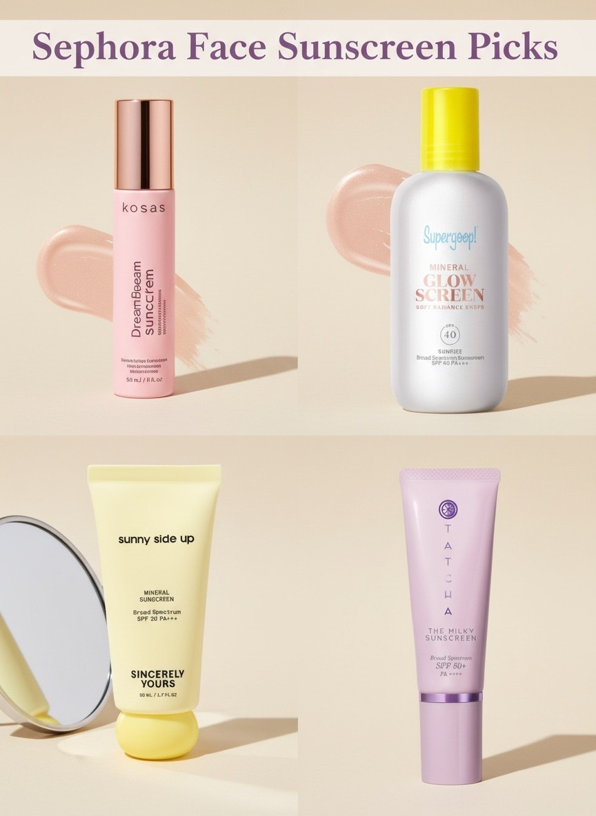 SPF but make it ✨glowy✨ — these Sephora face sunscreen picks are actually wearable under makeup (no white cast, no greasy feel). I’ve been reaching for these on repeat for that smooth, hydrated finish without pilling 🙌

Linked my current favorites here 🤍 #LTKbeauty #sunscreenfavorites #glowingskin #sephorafinds