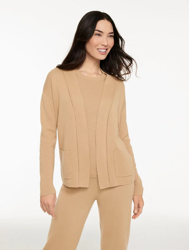 Sweater Studio Open Front Cardigan | Talbots