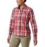 Columbia Women's Silver Ridge 2.0 Plaid Long Sleeve, Red Lily Plaid, 2X | Amazon (US)