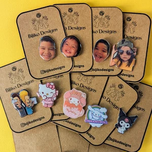 Custom pins, ANY PHOTO pin, personalized Pin, Custom Portrait Pins, Lapel Pins, plastic Pins, Pet... | Etsy (US)
