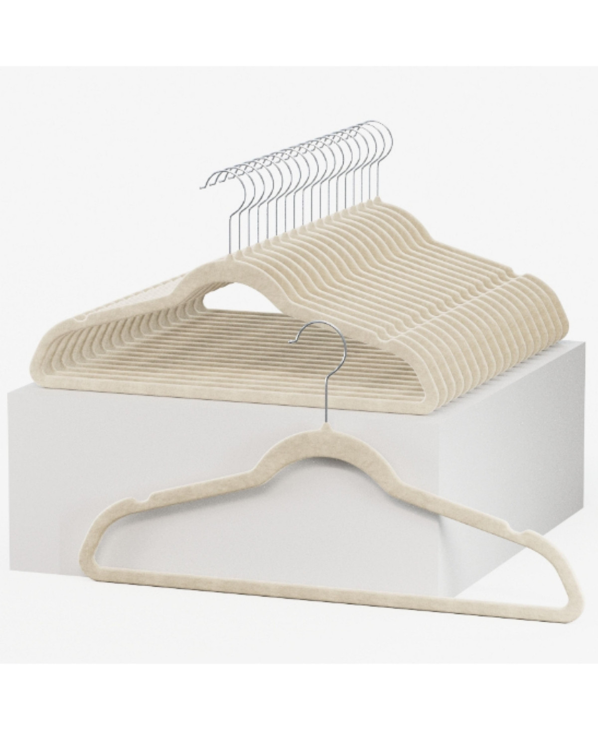 Homeitusa 50-pack Ivory Velvet Hangers - Ultra-Thin Hangers - Non-slip for Skirts and Pants Hangers - Ivory | Macy's