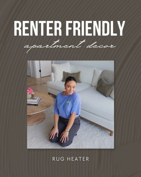 A renter friendly way to add heated floors to your home! Such an easy way to add a cozy feel to your living room or home office!🫶🏼

Home decor, first apartment, cozy home, living room, carpet, rug, floors, heater, warmer, mom jeans, white couch, oversized t-shirt

#LTKhome #LTKVideo #LTKfindsunder50