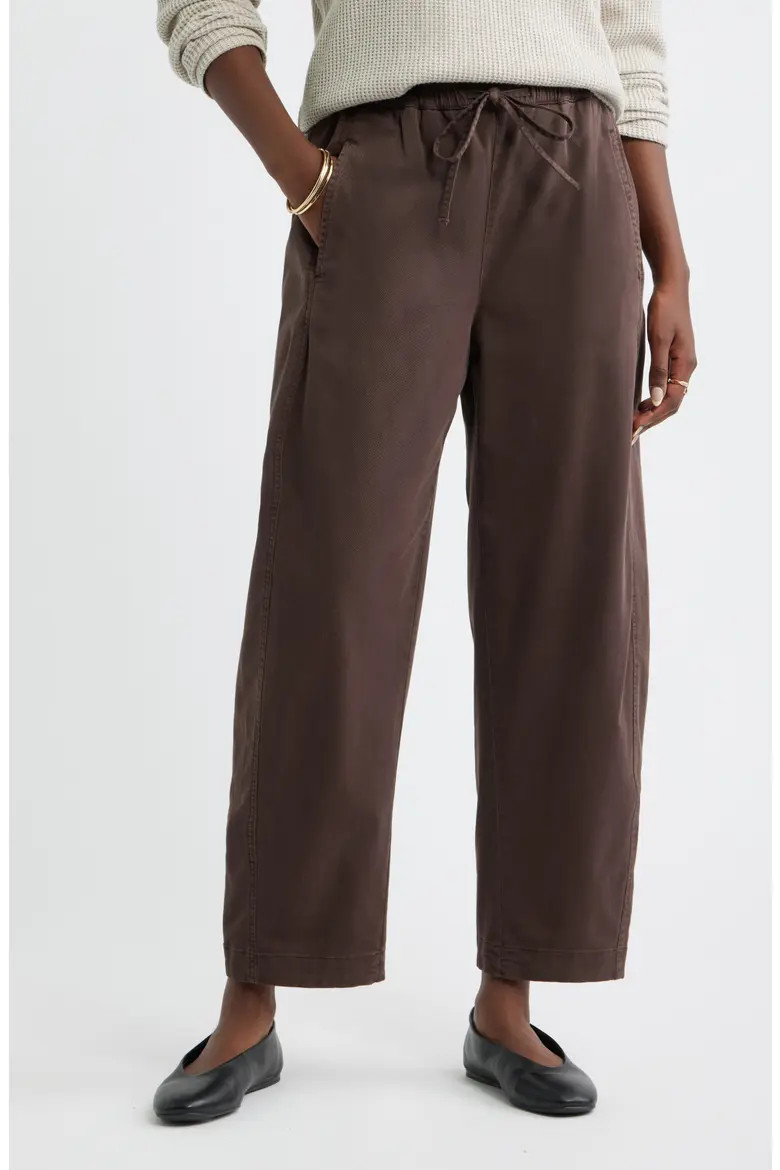 Caslon® Pull On Barrel Leg Ankle Pants (Women) | Nordstrom | Nordstrom