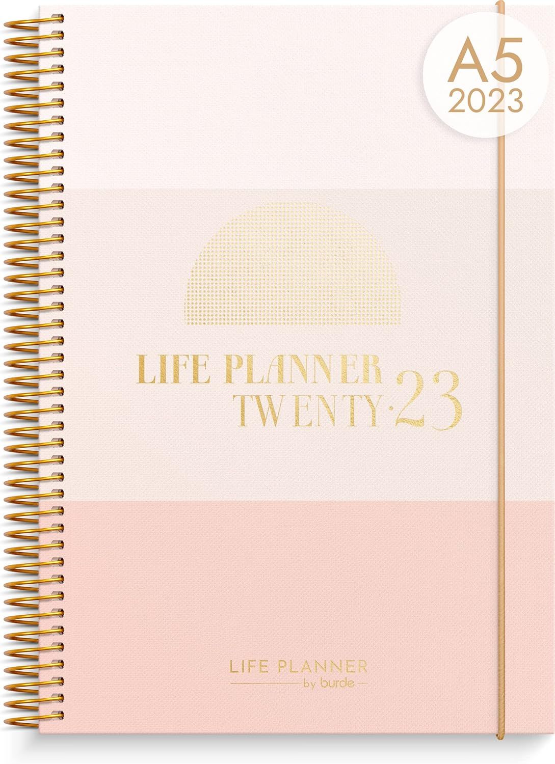 Burde Life Planner Pink 2023 Horizontal | December 19 2022 - January 7 2024 | 8.27 x 5.91" | Week... | Amazon (US)