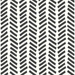 NextWall Black Mod Chevron 20.5 in. x 18 ft. Peel and Stick Wallpaper-NW39700 - The Home Depot | The Home Depot