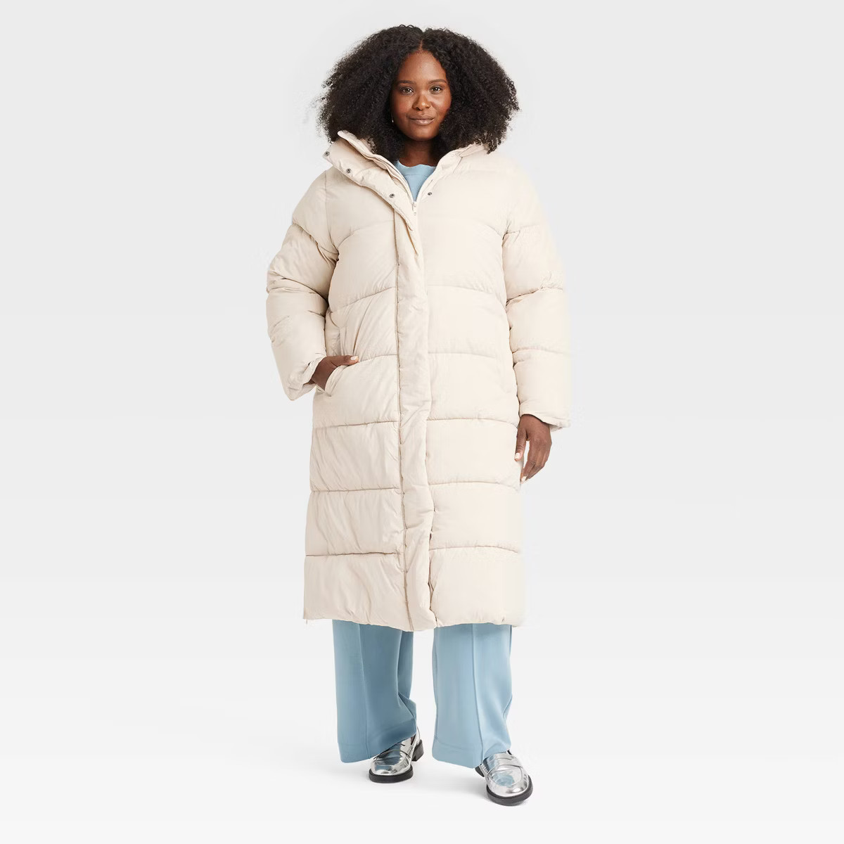 Women's Hooded Duvet Puffer Jacket - A New Day™ | Target