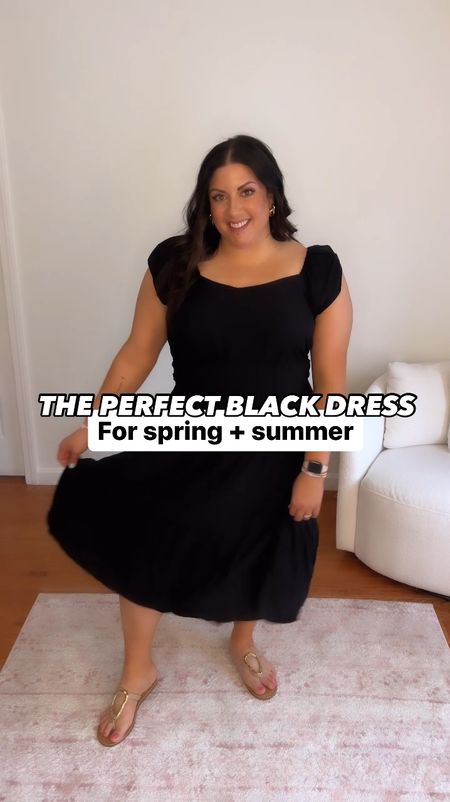 Wearing an XL in this midsize approved little black dress that’s perfect for spring + summer! The sweetheart neckline is so pretty and I love the smocked stretchy waist detail 🩷 it’s under $20! 

#LTKStyleTip #LTKFindsUnder50 #LTKMidsize