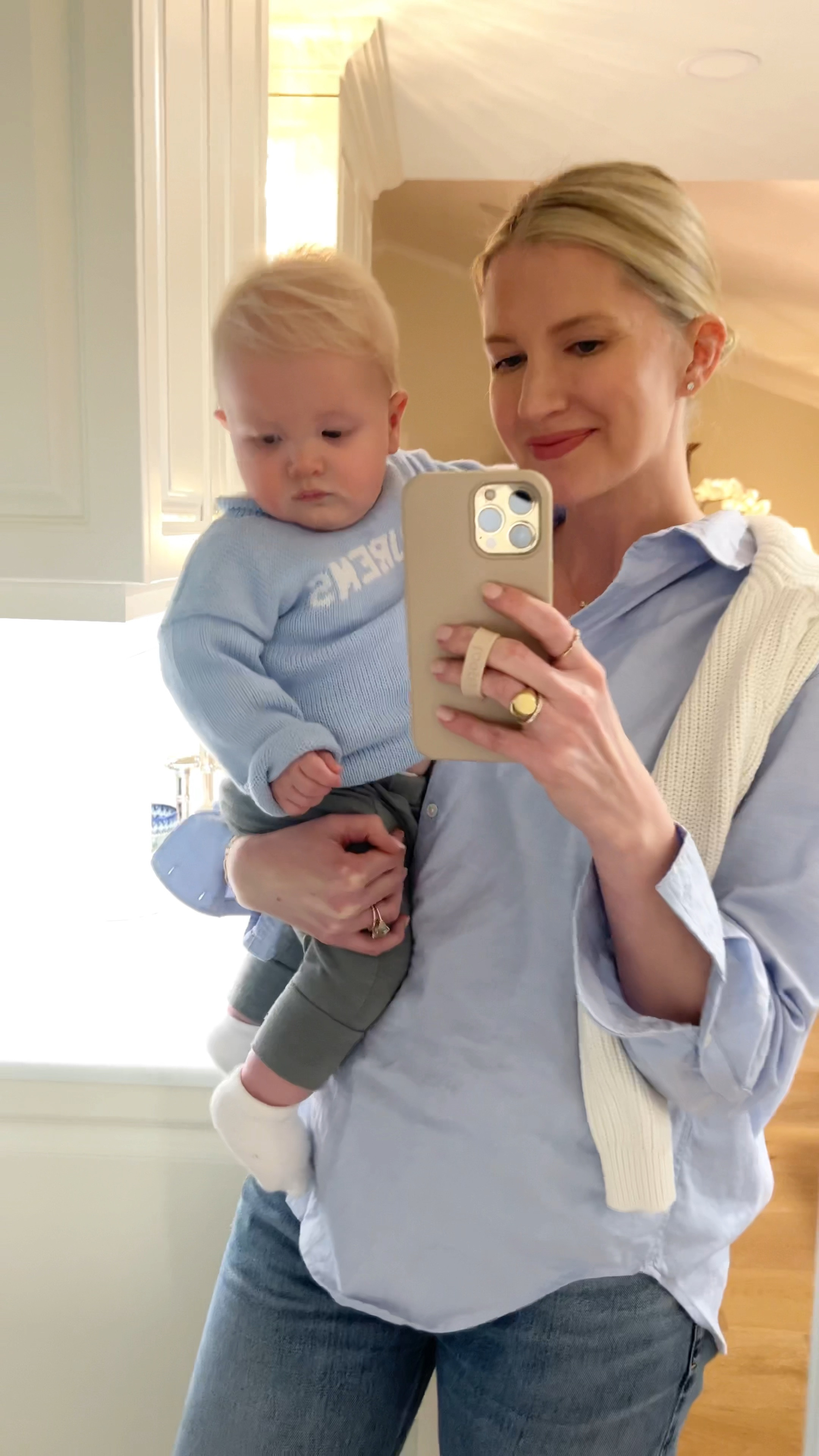 Truly the best classic Oxford button down of all time! I own four of them and am in a size small. Also the personalized baby sweater runs big but makes a phenomenal gift! #etsy #ayr #jcrew #babygift #personalized 

#LTKSeasonal #LTKfamily #LTKbaby