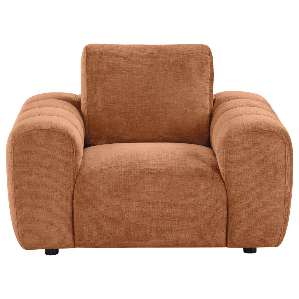Burnett Chenille Upholstered Accent Chair In Burnt Orange | 1stopbedrooms