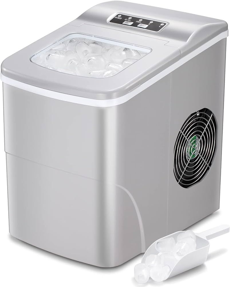 AGLUCKY Countertop Ice Maker Machine, Portable Ice Makers Countertop, Make 26 lbs ice in 24 hrs,I... | Amazon (US)
