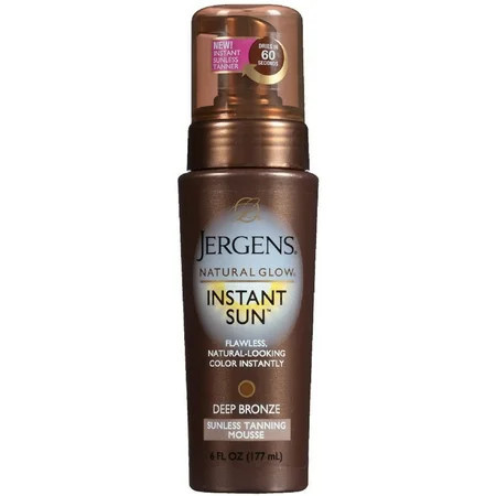 Jergens Natural Glow Instant Sun Sunless Tanning Mousse Deep Bronze 6 oz (Pack of 2) | Walmart (US)