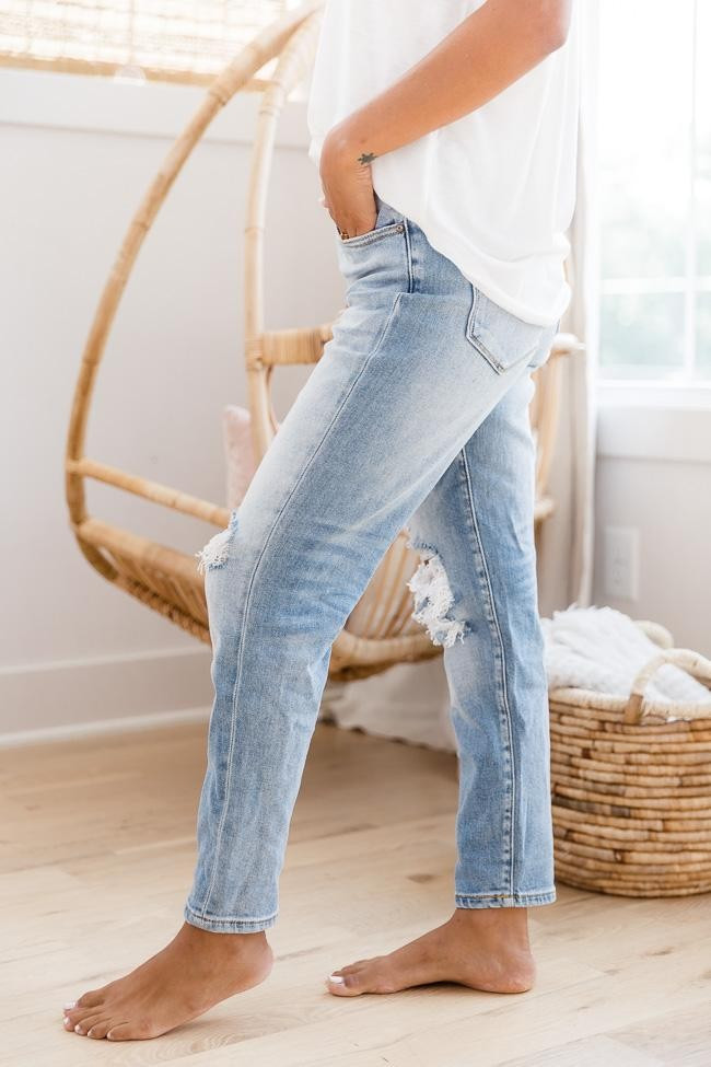 Lesley High Waisted Mom Jeans | The Pink Lily Boutique
