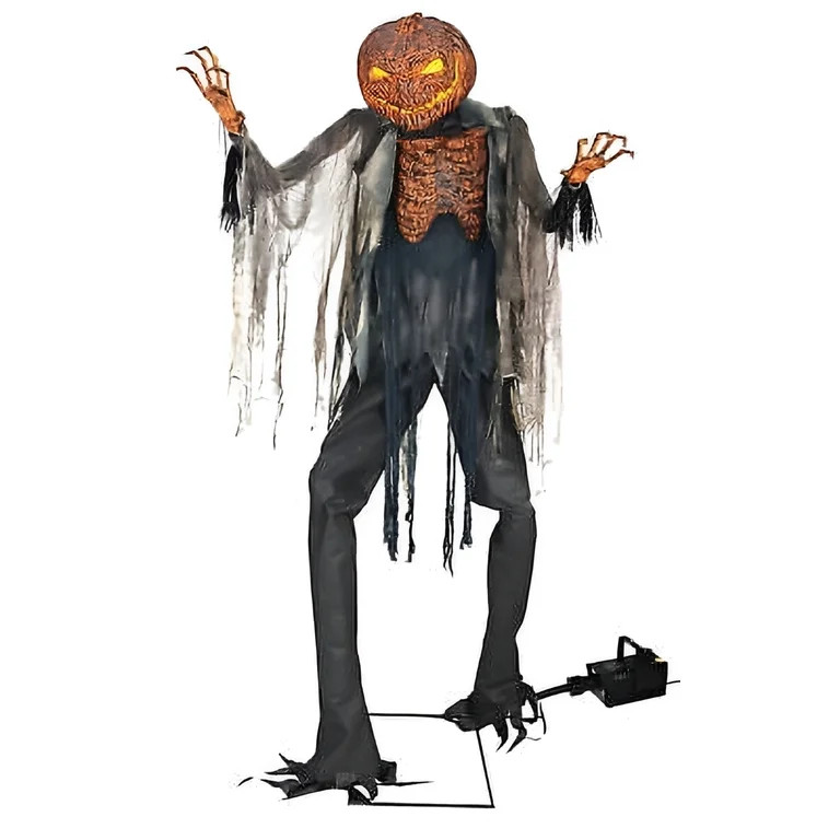 Seasonal Visions 7 ft. Animated Scorched Scarecrow with Fog Machine Halloween Decoration | Walmart (US)