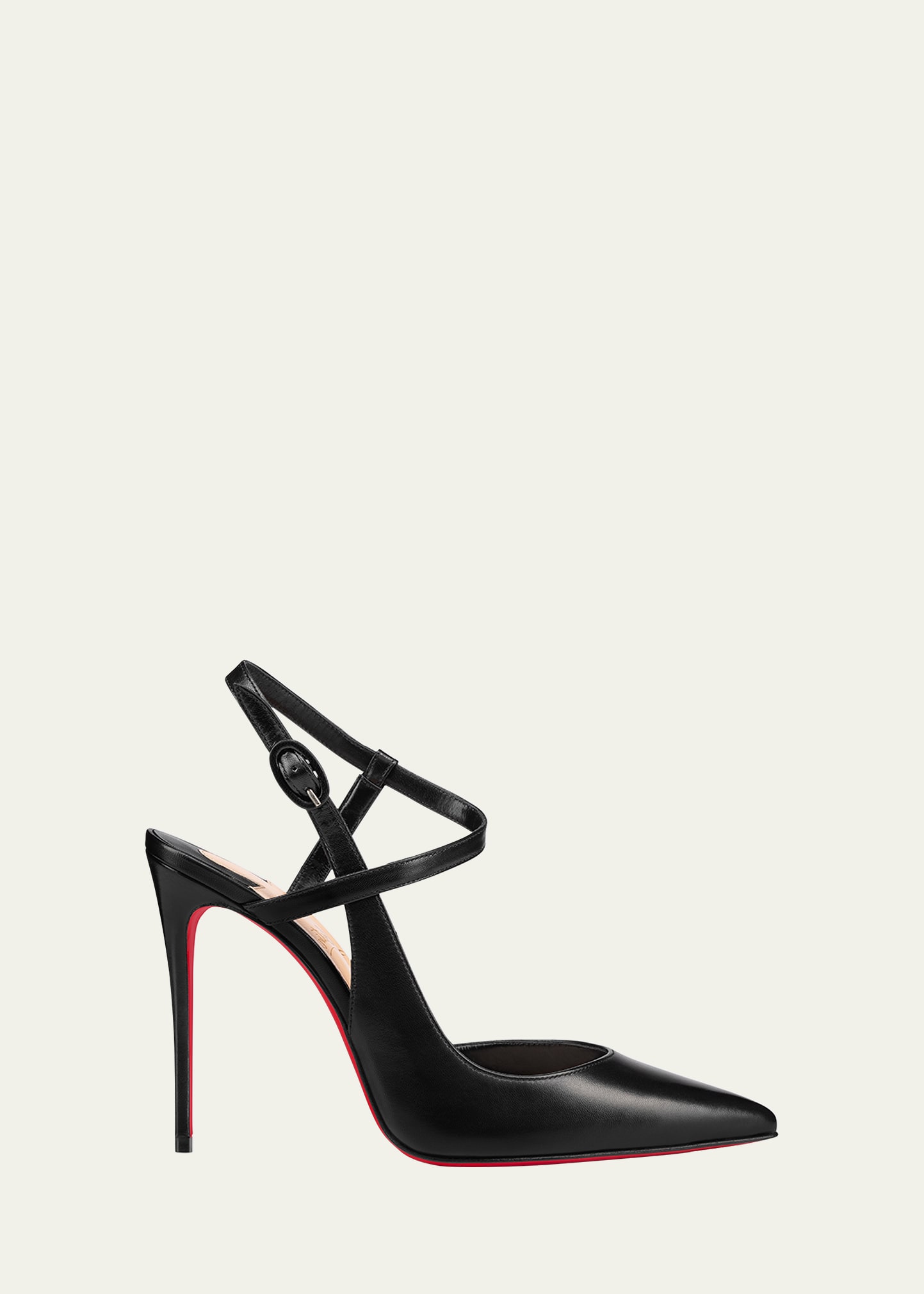 Christian Louboutin Jenlove Calfskin Red Sole Ankle-Strap High-Heel Pumps | Bergdorf Goodman