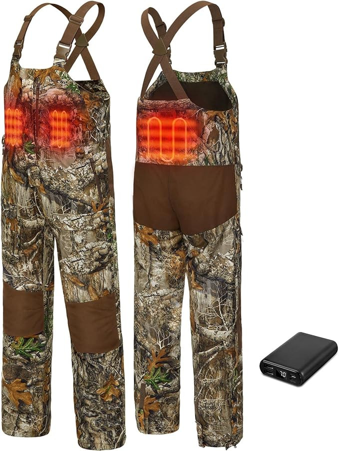 Amazon.com : TIDEWE Hunting Bibs Heated with Battery, Waterproof Insulated Bibs for Fishing : Clo... | Amazon (US)