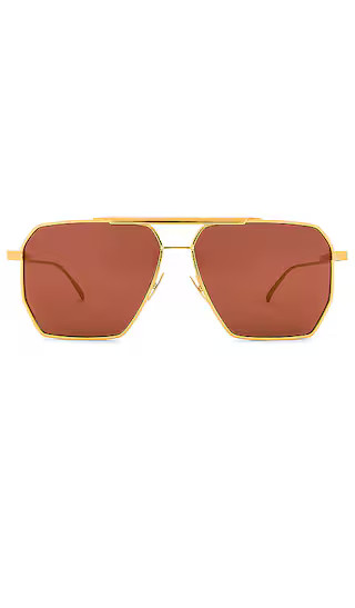 Angular Pilot in Shiny Gold & Solid Warm Brown | Revolve Clothing (Global)