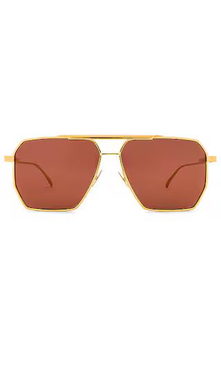 Angular Pilot in Shiny Gold & Solid Warm Brown | Revolve Clothing (Global)