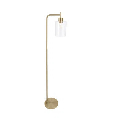 Liza 61" Arched Metal Floor Lamp with Glass Shade | Wayfair North America
