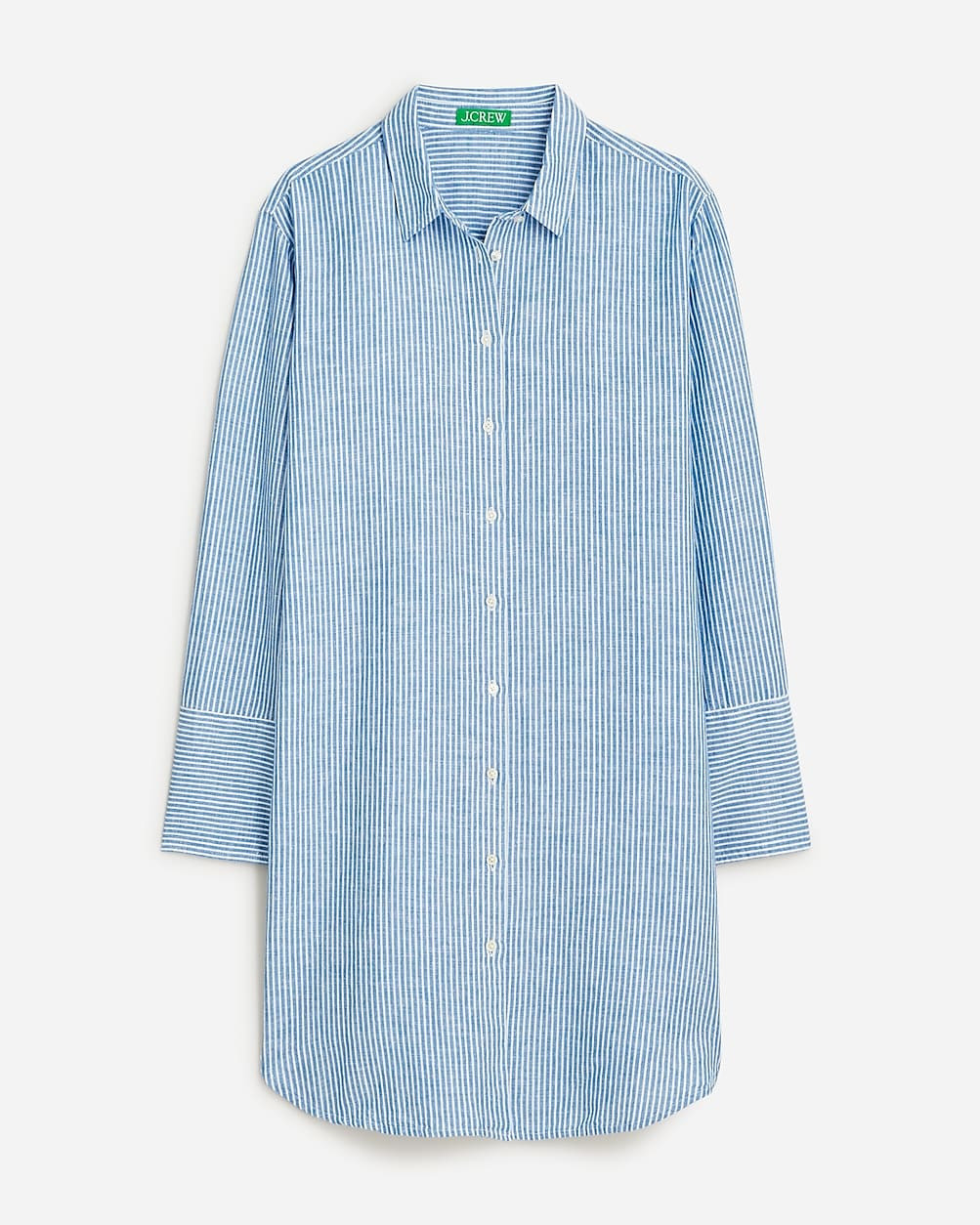 Relaxed-fit beach shirt in striped linen-cotton blend | J. Crew US