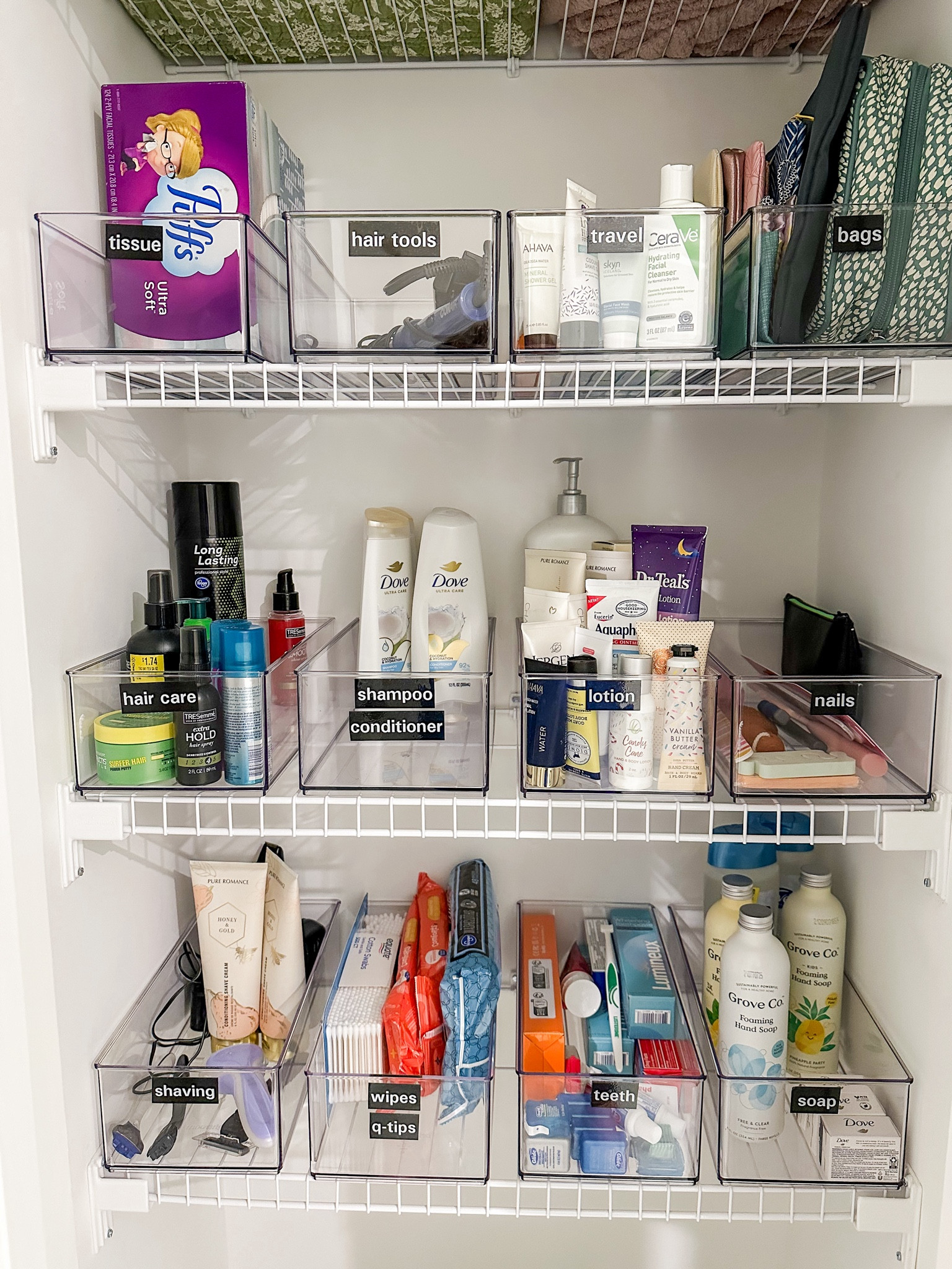 Budget friendly and easily accessible organization for your bathroom closet. Brightroom bins are the perfect cost point and size for organizing all the items in your bathroom. Simple bathroom organization for ordinary people. 

#bathroomorganization #budgetorganization #simpleorganization #targetorganization

#LTKfamily #LTKhome