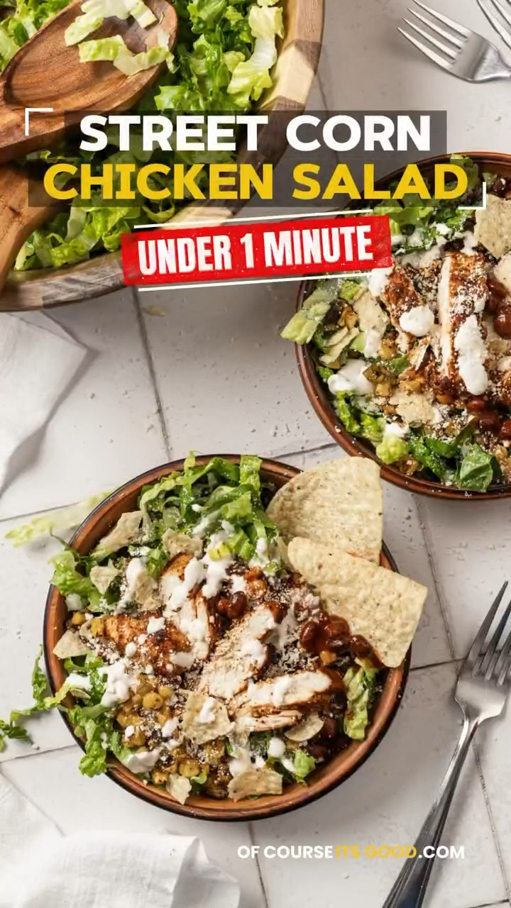 OF COURSE IT’S GOOD 👩🏻‍🍳 UNDER 1 MINUTE | Street Corn Chicken Salad 🥗 

Full recipe: ofcourseitsgood.com

#LTKvlog #LTKHome #LTKfoodie