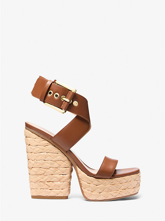 Rhoda Leather Platform Sandal | Michael Kors US