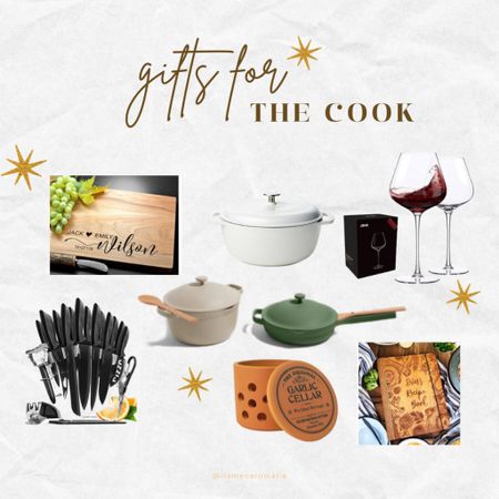 Gifts for the cook in your life 🫶 custom cutting board and recipe book, fancy wine glasses, and the best knives that won’t break the bank

#LTKhome #LTKHoliday #LTKGiftGuide
