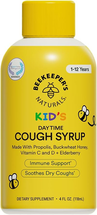 Beekeeper's Naturals Propolis Honey Cough Syrup Daytime for Kids Immune Support with Elderberry, ... | Amazon (US)